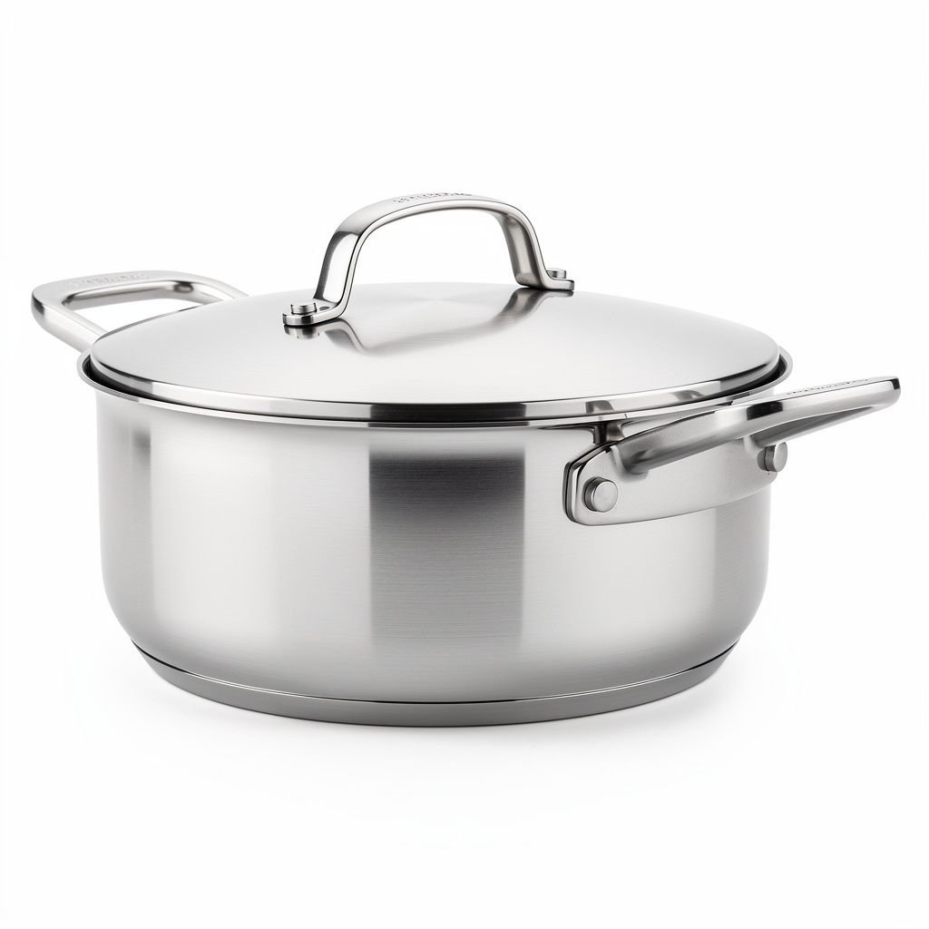 Stainless Steel Saute Pan with Lid, 3-Quart