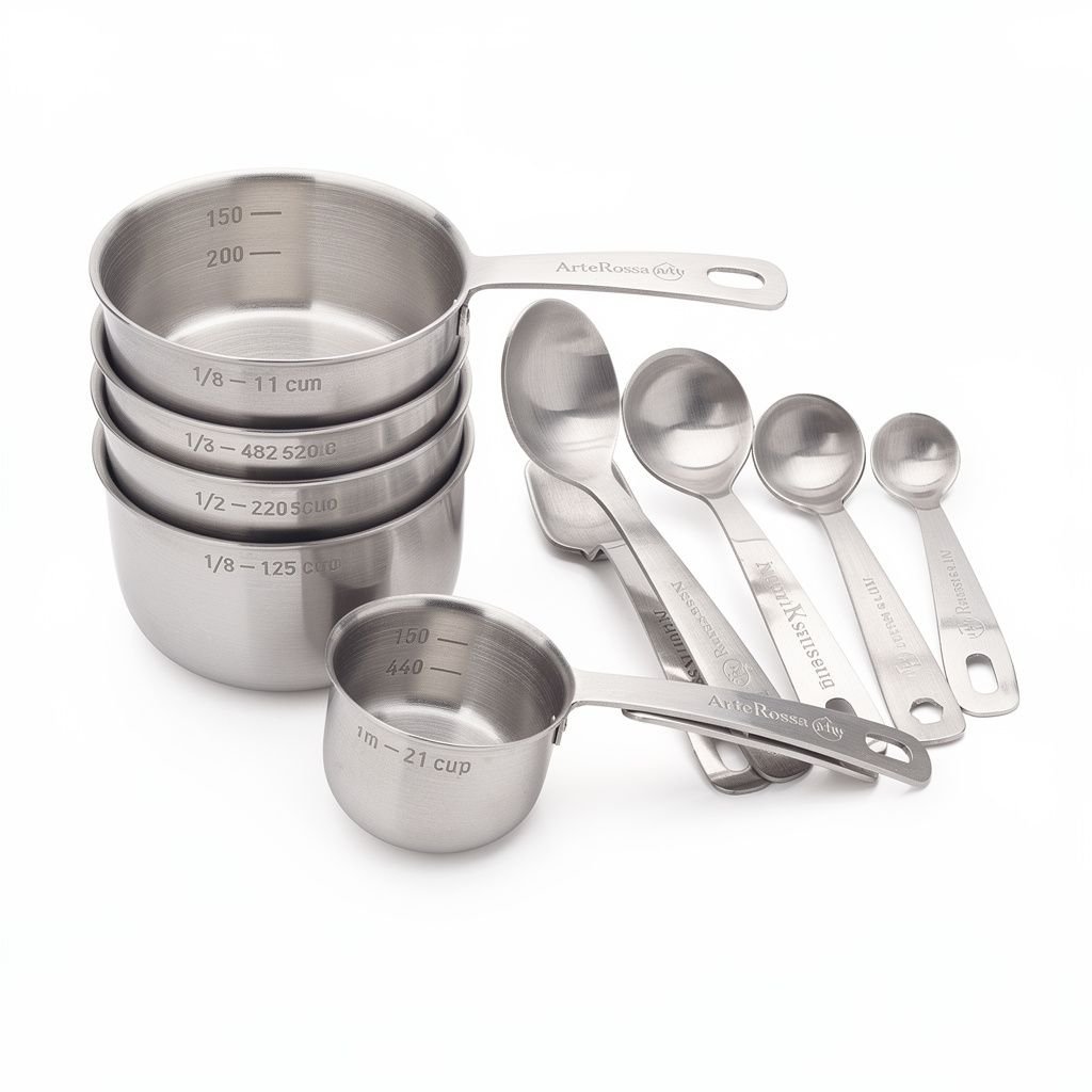 ArteRossa Stainless Steel Measuring Cups and Spoons Set