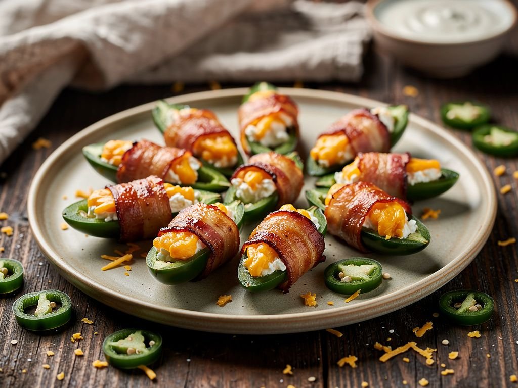 Bacon-Wrapped Jalapeno Poppers