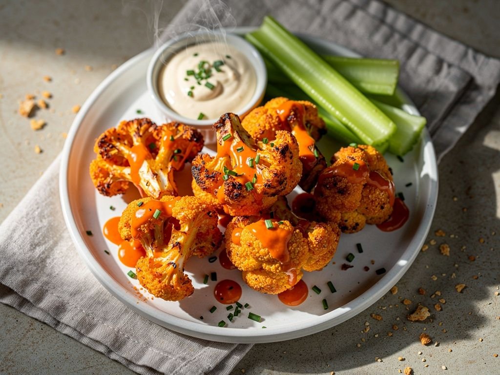 Crispy Buffalo Cauliflower Bites