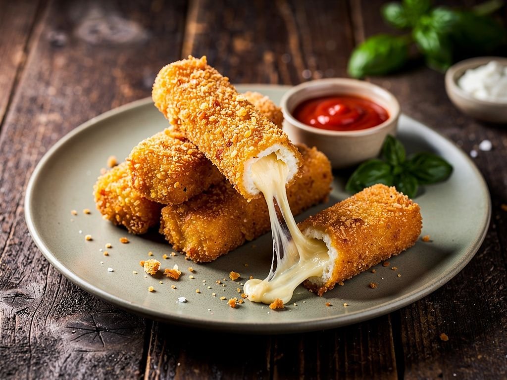 Crispy Fried Mozzarella Sticks