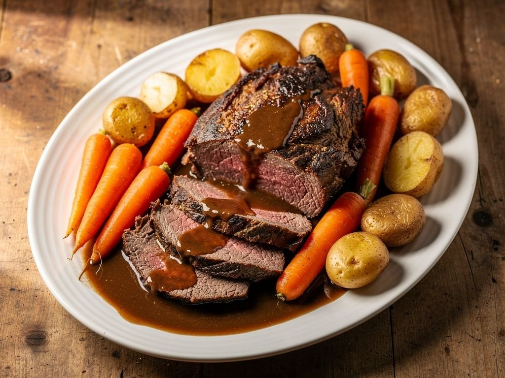 Classic Sunday Pot Roast with Carrots and Potatoes
