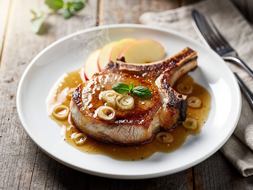 Pan-Seared Pork Chops with Apple Cider Sauce