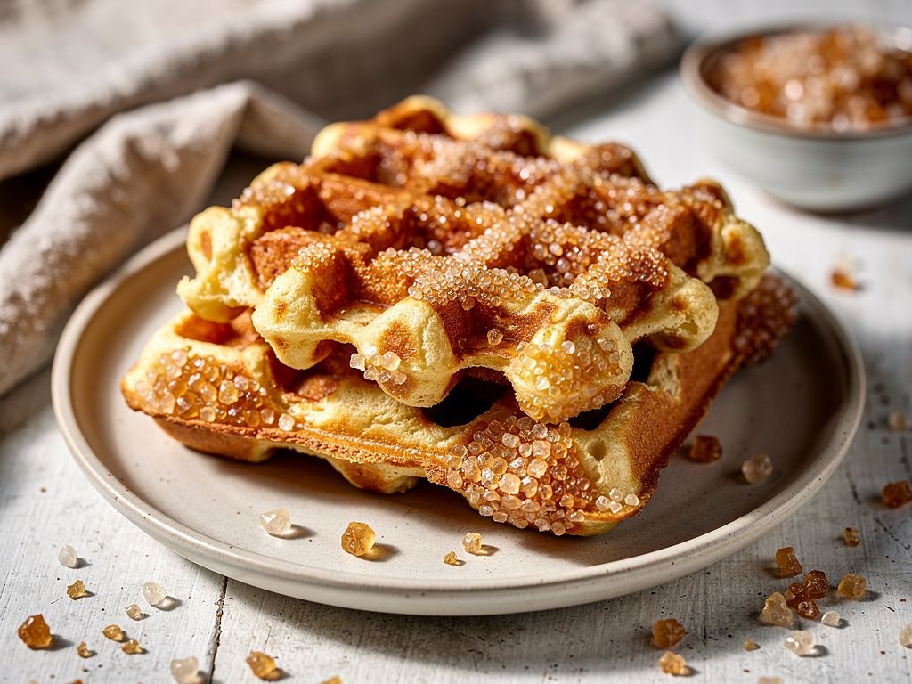 Belgian Liege Waffles with Pearl Sugar
