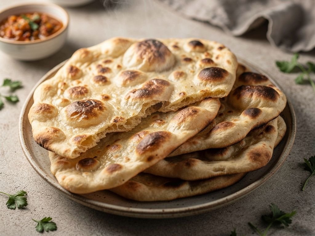 Soft Skillet Naan Flatbread