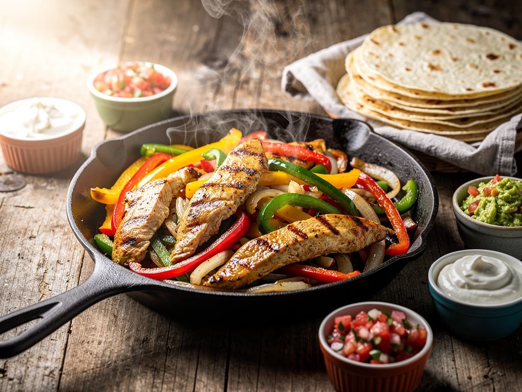 Chicken Fajitas with Peppers and Onions