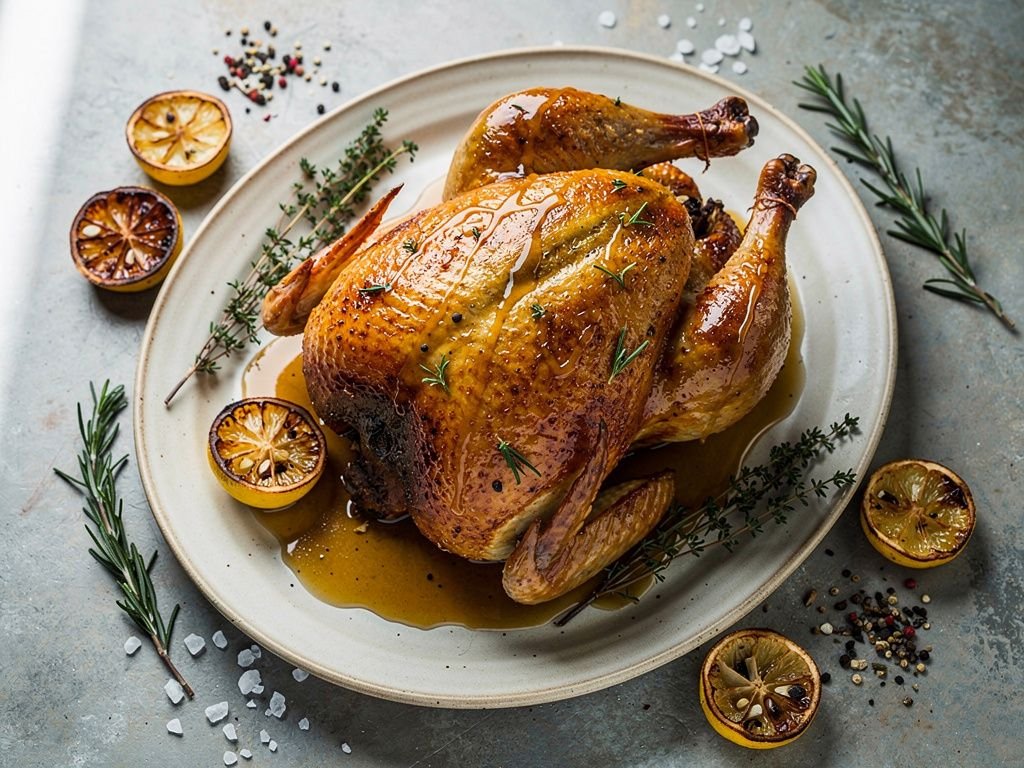 Classic Roast Chicken with Lemon and Herbs