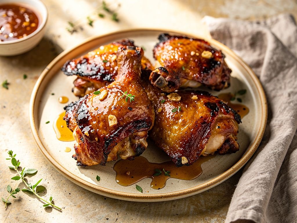 Honey Garlic Baked Chicken Thighs