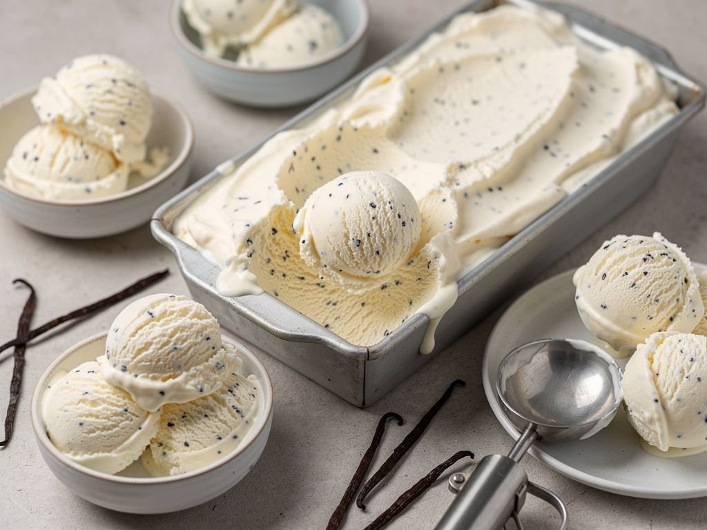 No-Churn Vanilla Bean Ice Cream