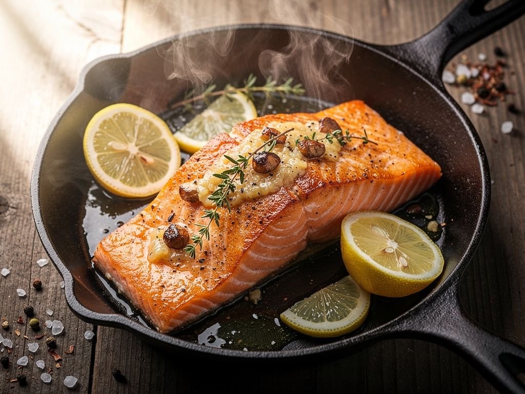 Pan-Seared Salmon with Garlic Butter