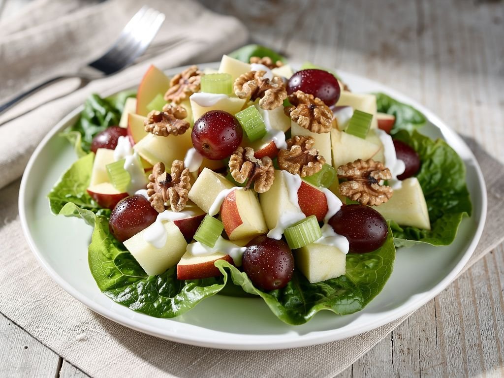 Classic Waldorf Salad with Apple and Walnut