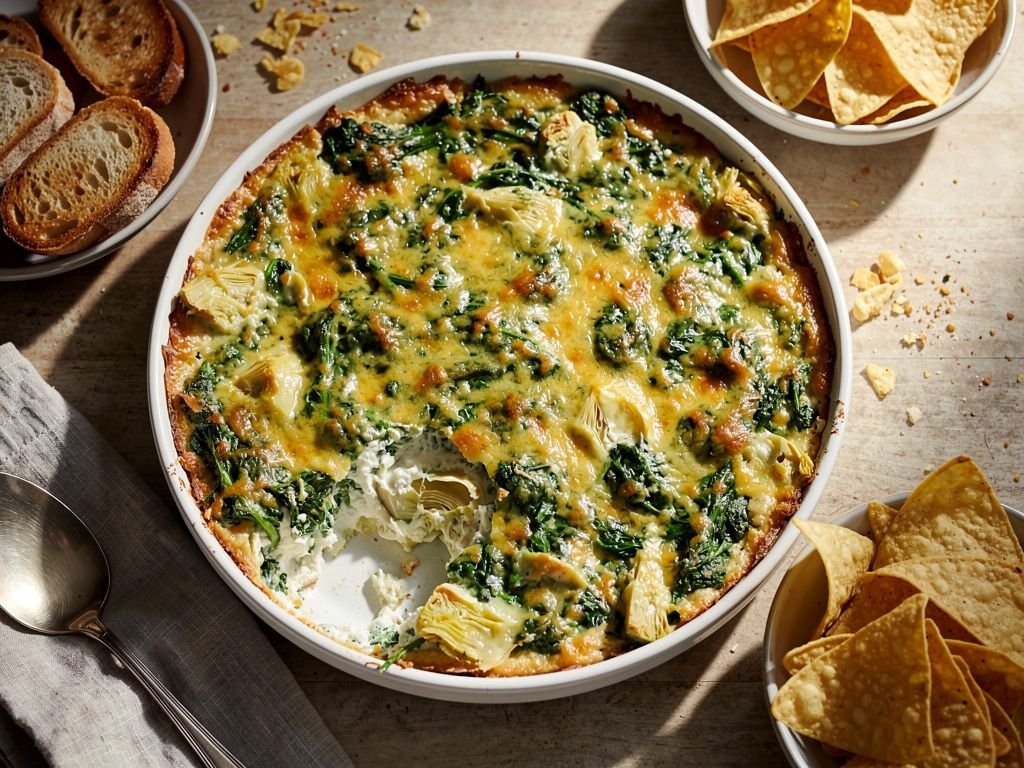Creamy Baked Spinach Artichoke Dip