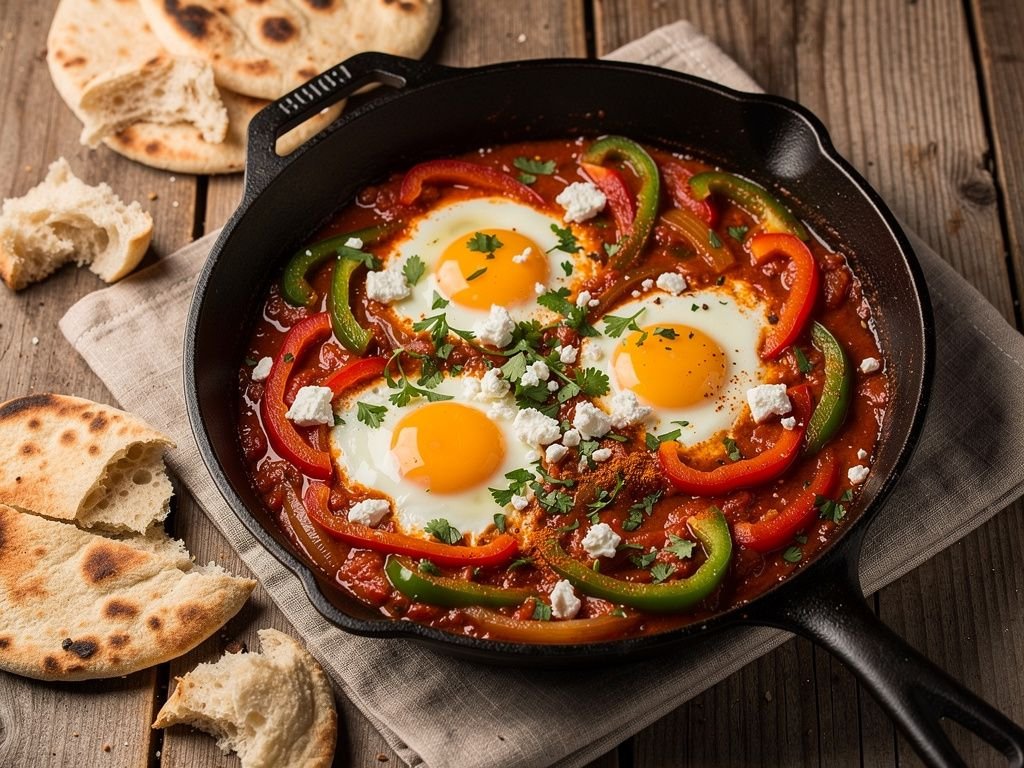 Shakshuka (Baked Eggs in Spiced Tomato Sauce)
