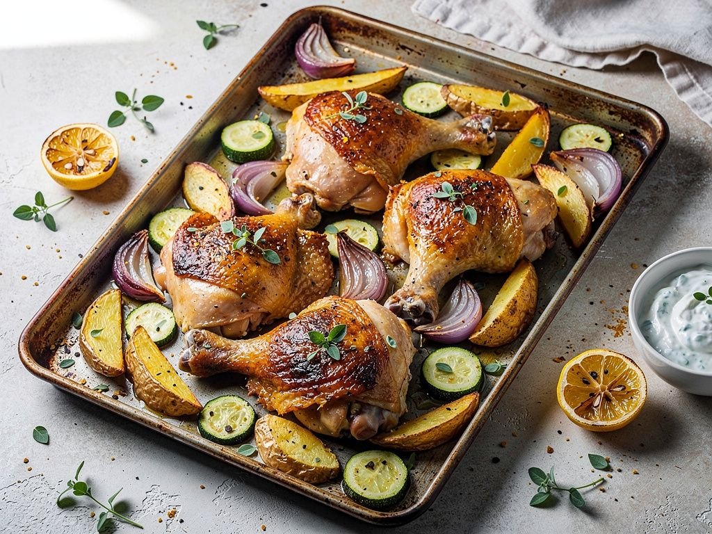 Sheet-Pan Greek Chicken and Vegetables