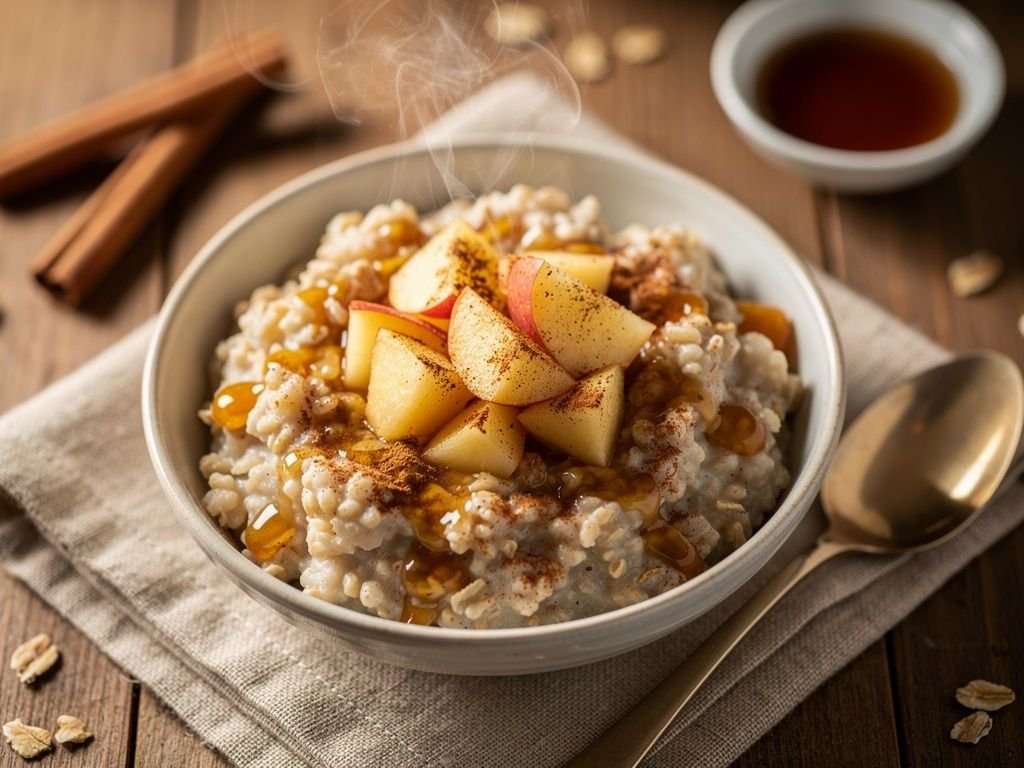 Slow Cooker Cinnamon Apple Steel-Cut Oatmeal