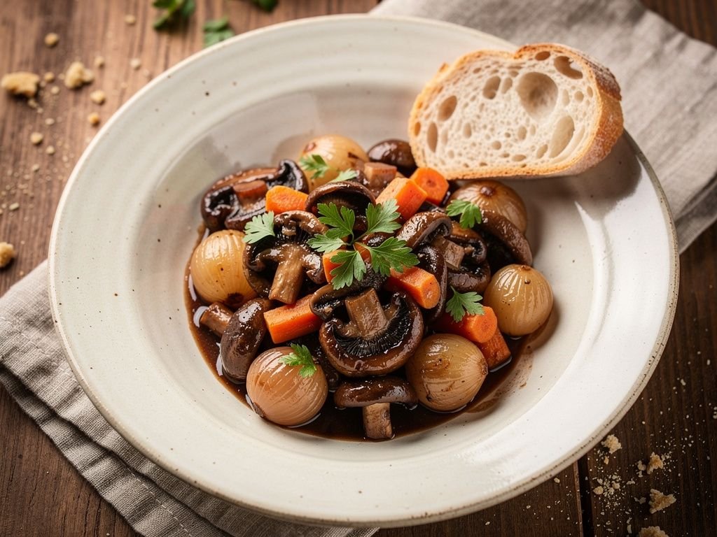 Mushroom Bourguignon